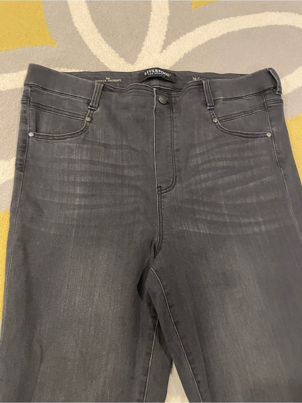 Liverpool Ankle Skinny Jeans in Charcoal